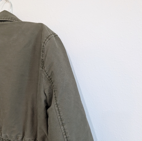Abercrombie & Fitch Army Green Faux Fur Lined Jacket Size XS - Picture 9 of 11